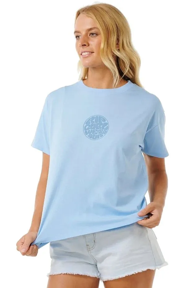 T-Shirt Rip Curl Icons Of Surf Relaxed - Mid Blue - women´s