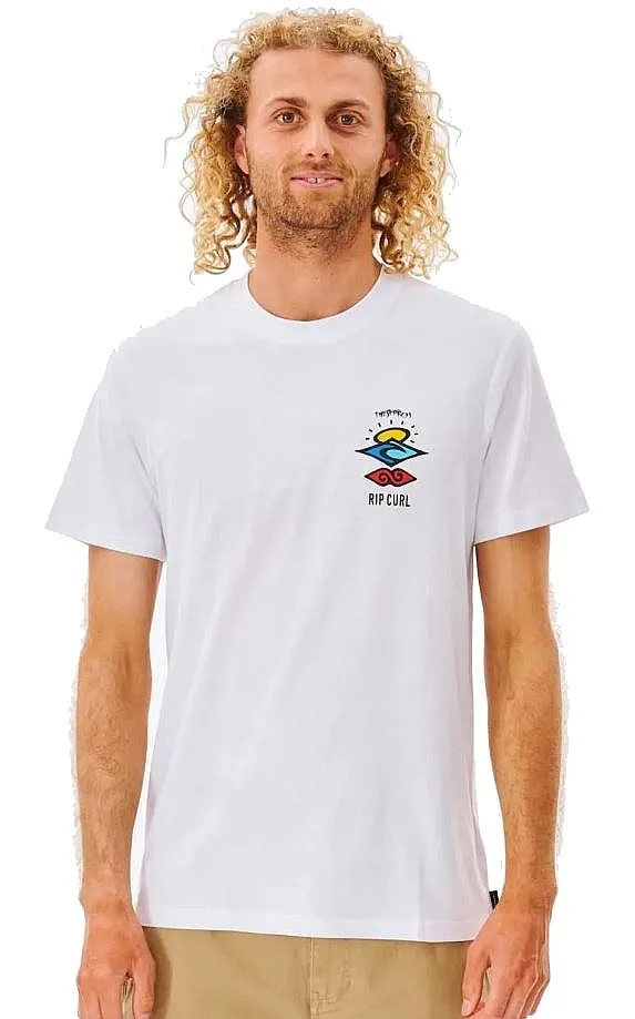 T-Shirt Rip Curl Search Icon - White - men´s