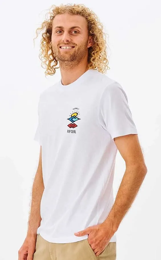 T-Shirt Rip Curl Search Icon - White - men´s