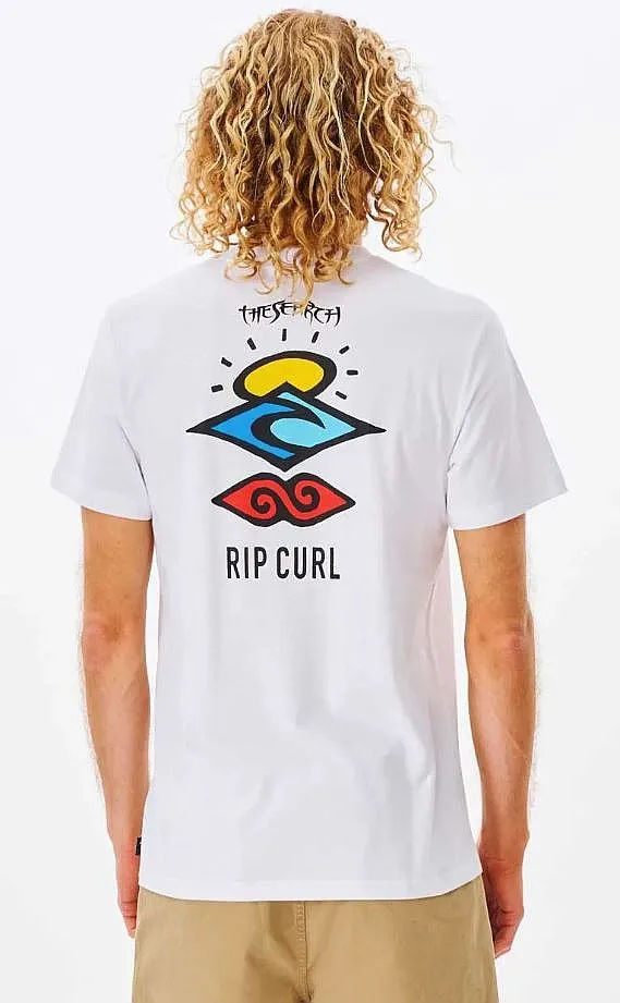 T-Shirt Rip Curl Search Icon - White - men´s