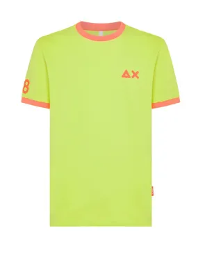 T-shirt Sun68 uomo logo fluo T34125 lime