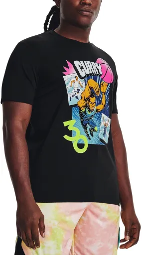 T-Shirt Under Armour Curry Comic Book - 001/Black/Electro Pink - men´s