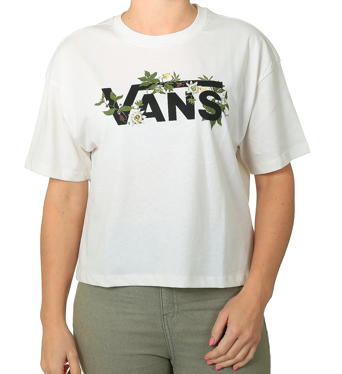 T-Shirt Vans Wyld Vee Relaxed Boxy - Marshmallow - women´s