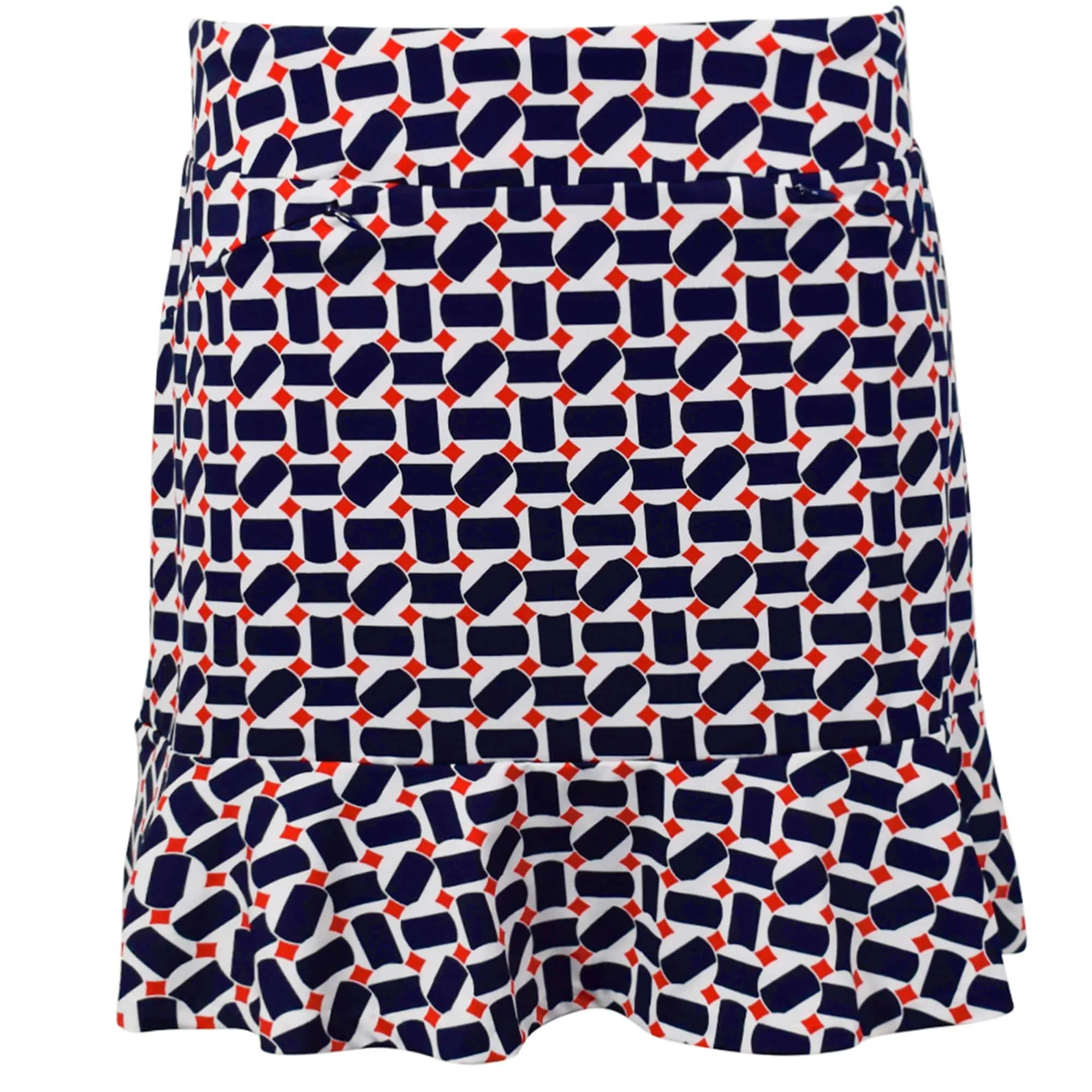 Ladies Golf Skort in Geo Maze