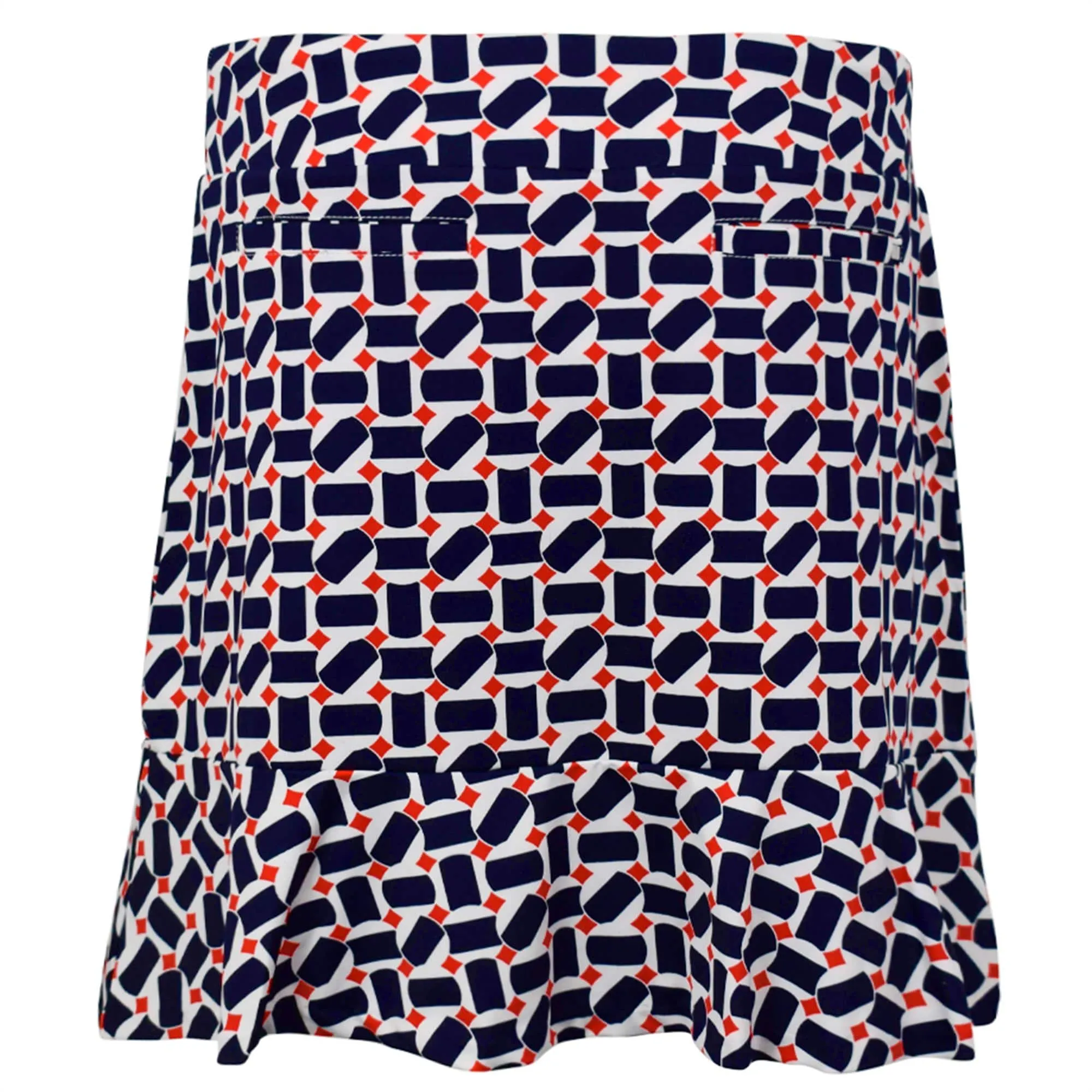 Ladies Golf Skort in Geo Maze