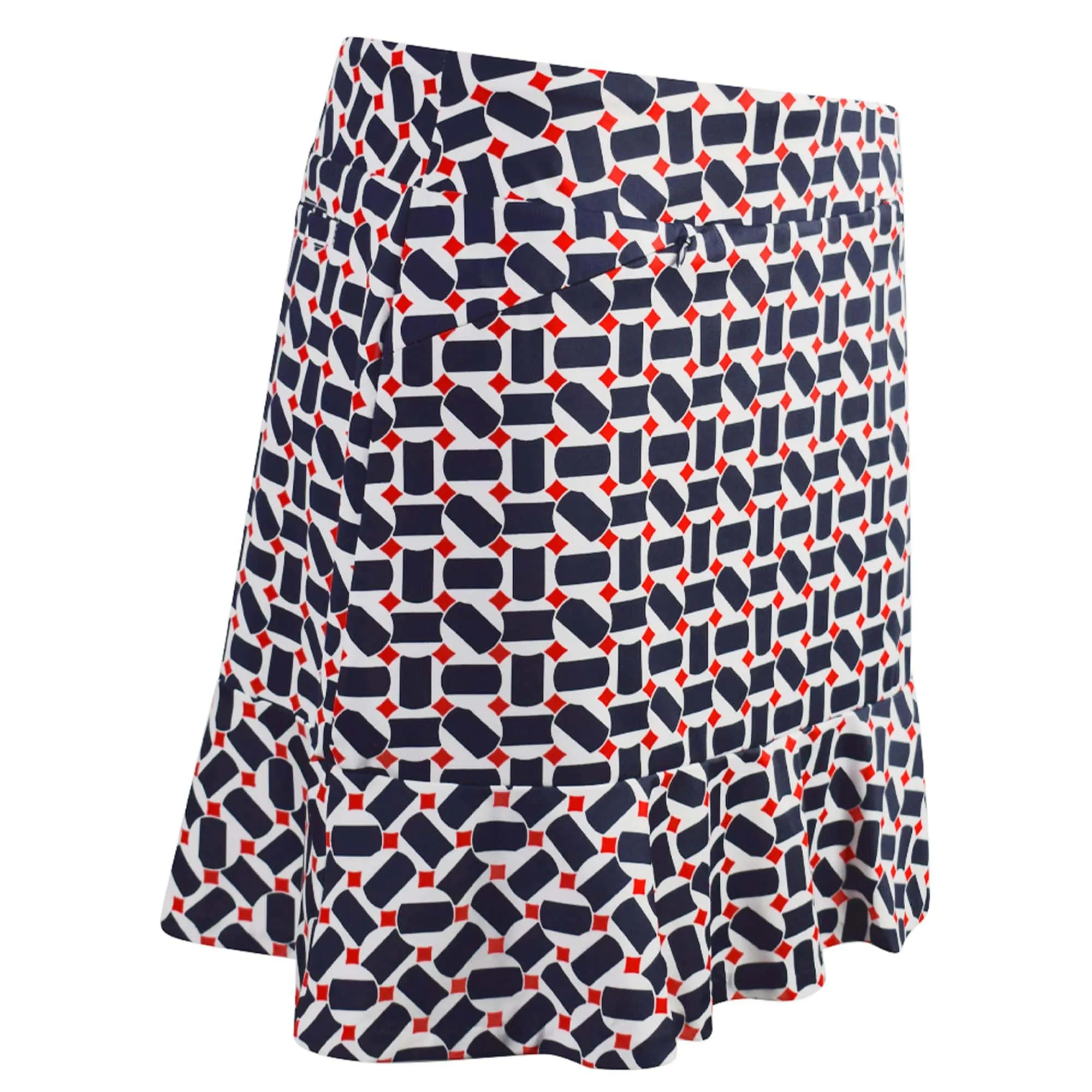 Ladies Golf Skort in Geo Maze