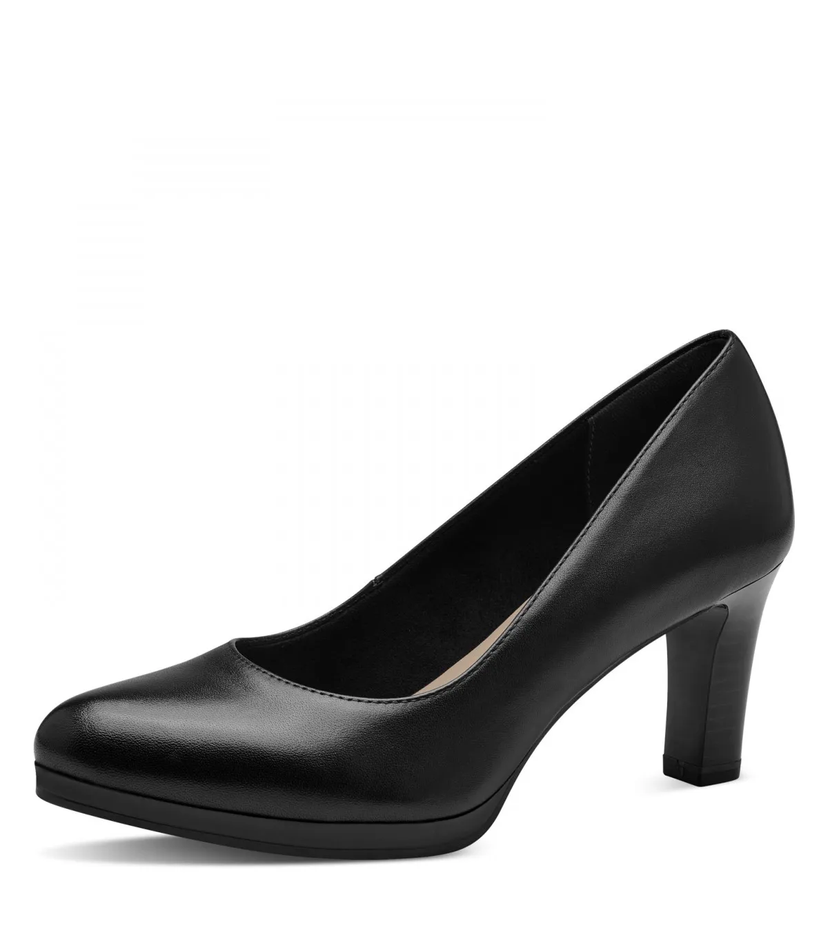 Tamaris Black Heel Leather 1-22433-41-001