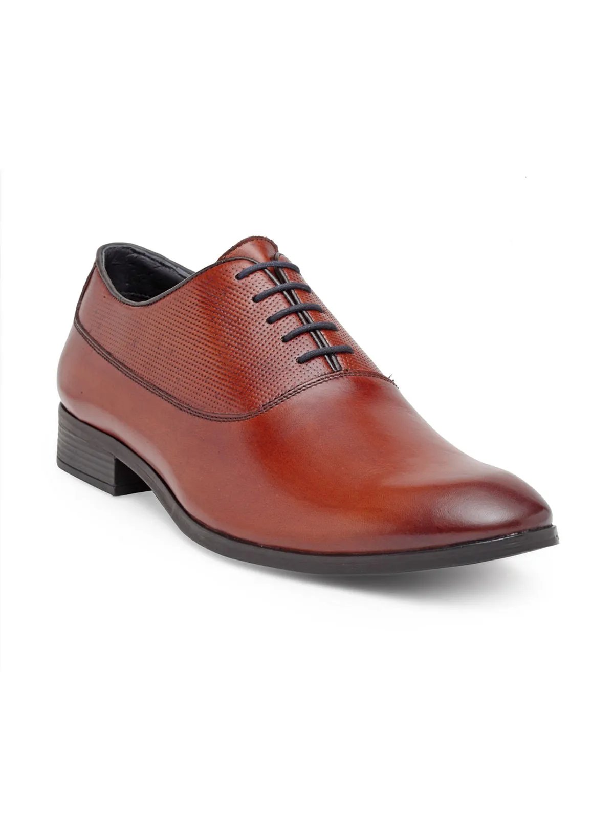 Teakwood Genuine Leather Tan Oxford Shoes