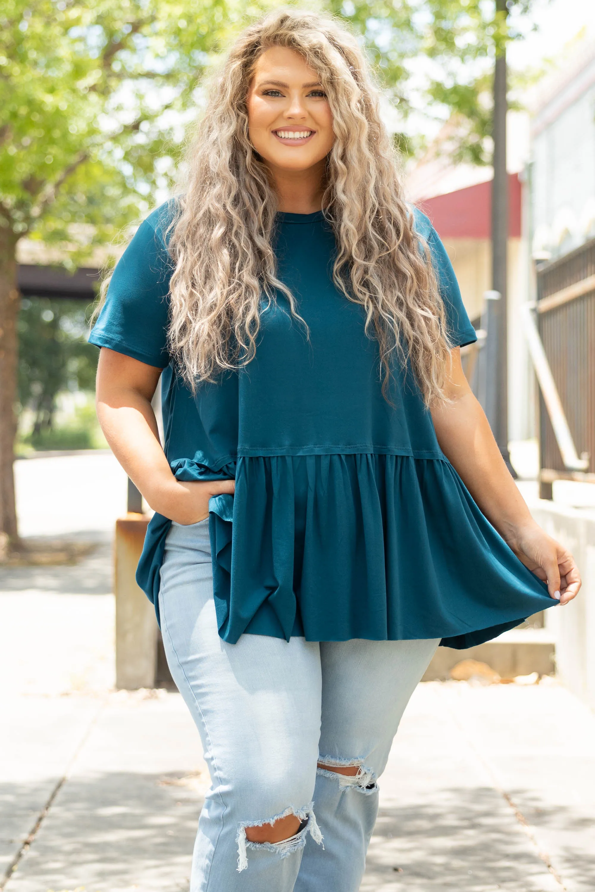 Teal Charming Top Beauty