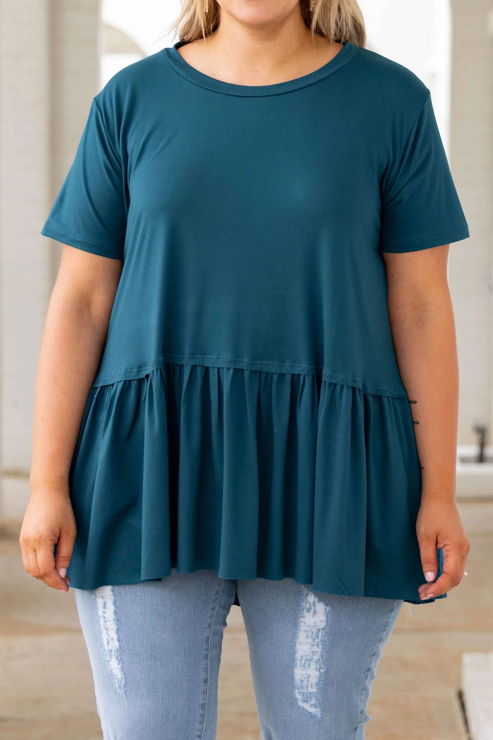 Teal Charming Top Beauty