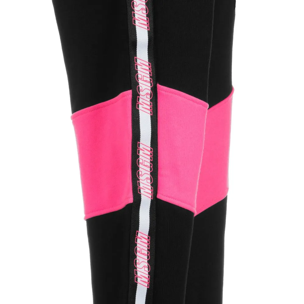 Teen Black & Pink Logo Joggers