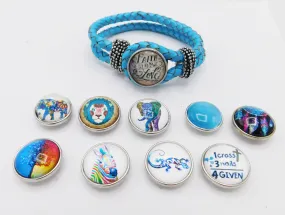 Blue Snap Bracelet