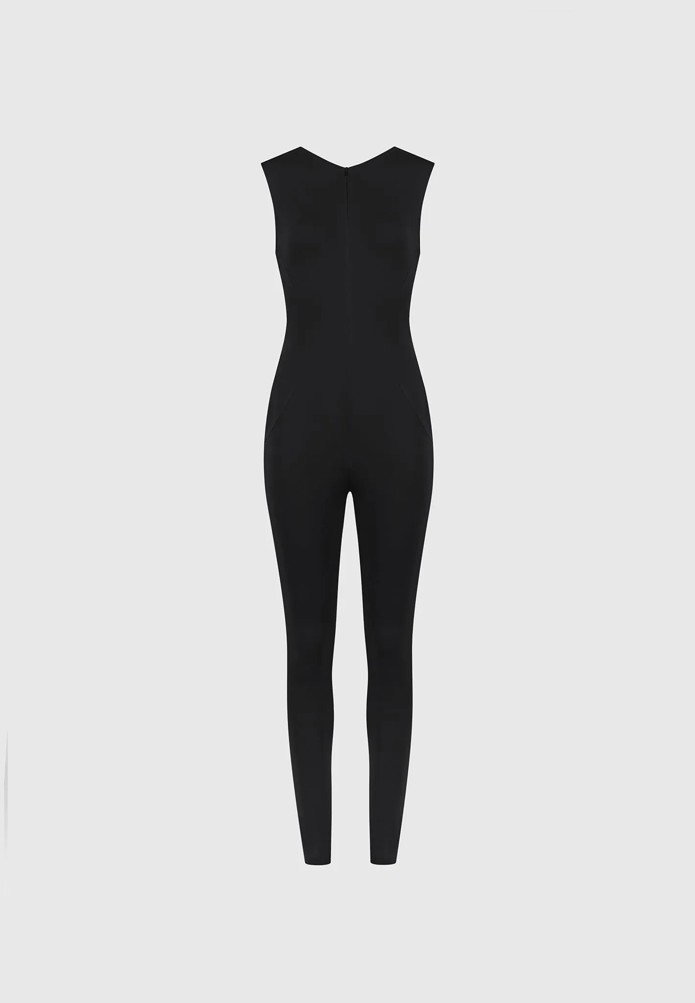 ternelle Wide Shoulder Jumpsuit - Black