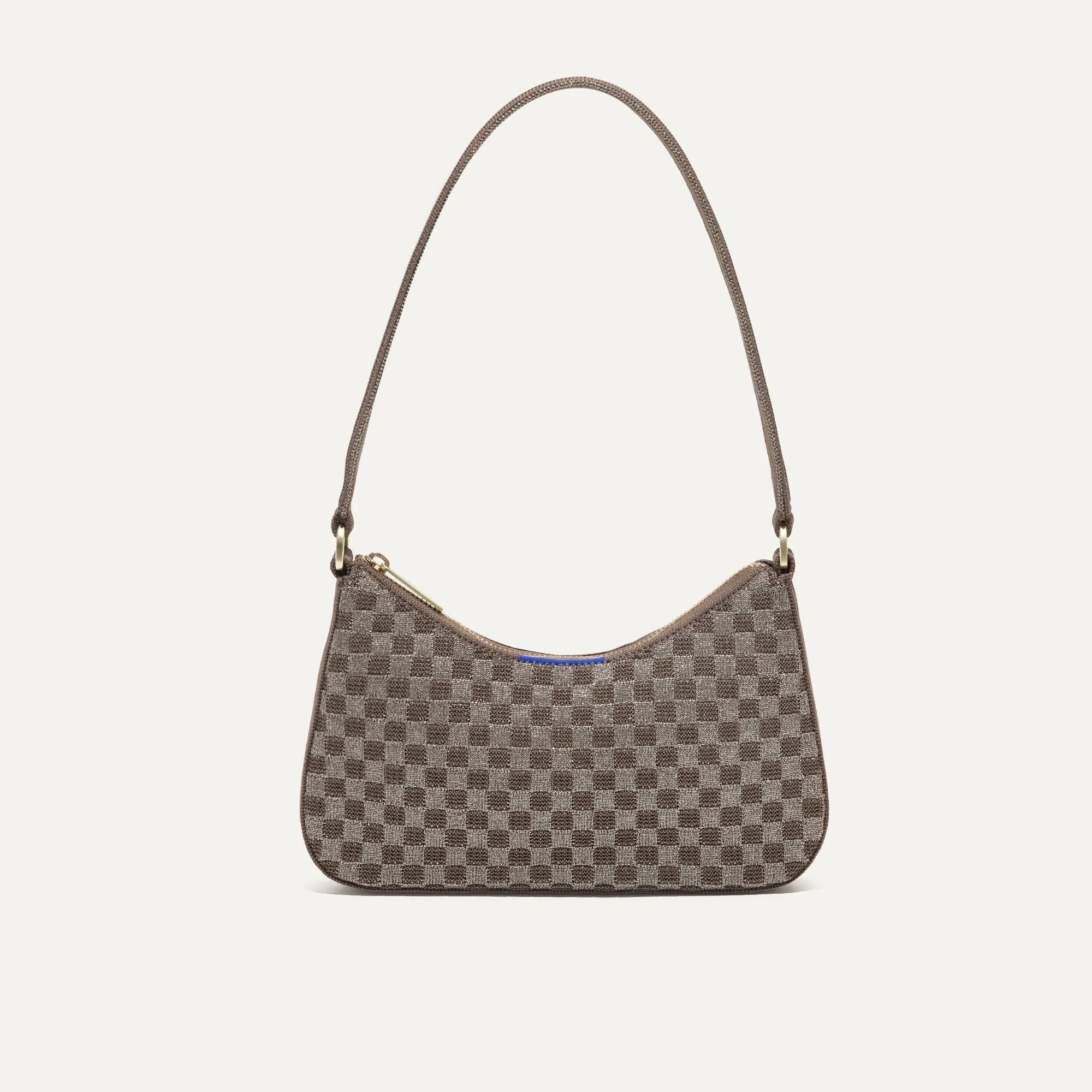 The Mini Shoulder Bag in Light Pewter