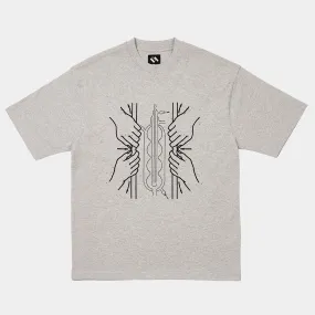 The Trilogy Tapes TTT Pressure Small T-Shirt - Grey Marl