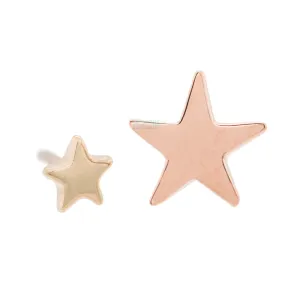 Gold Flat Star Pin without Thread