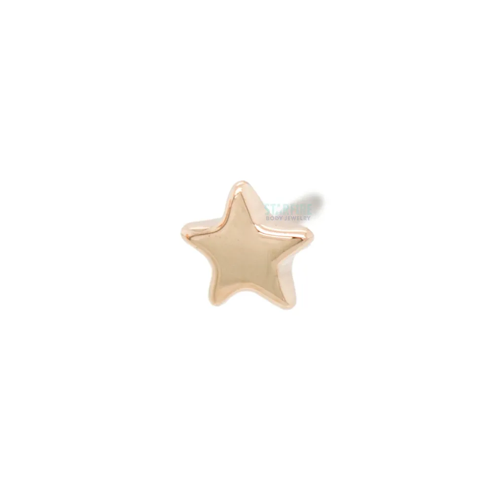 Gold Flat Star Pin without Thread