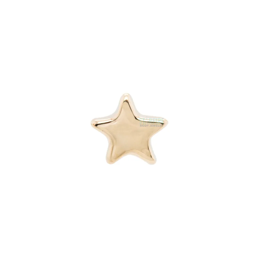 Gold Flat Star Pin without Thread