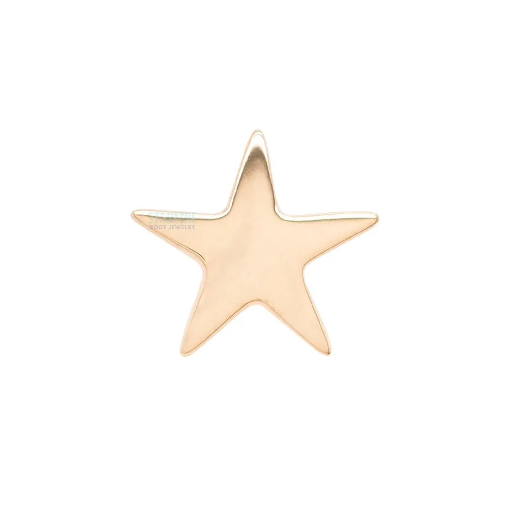 Gold Flat Star Pin without Thread