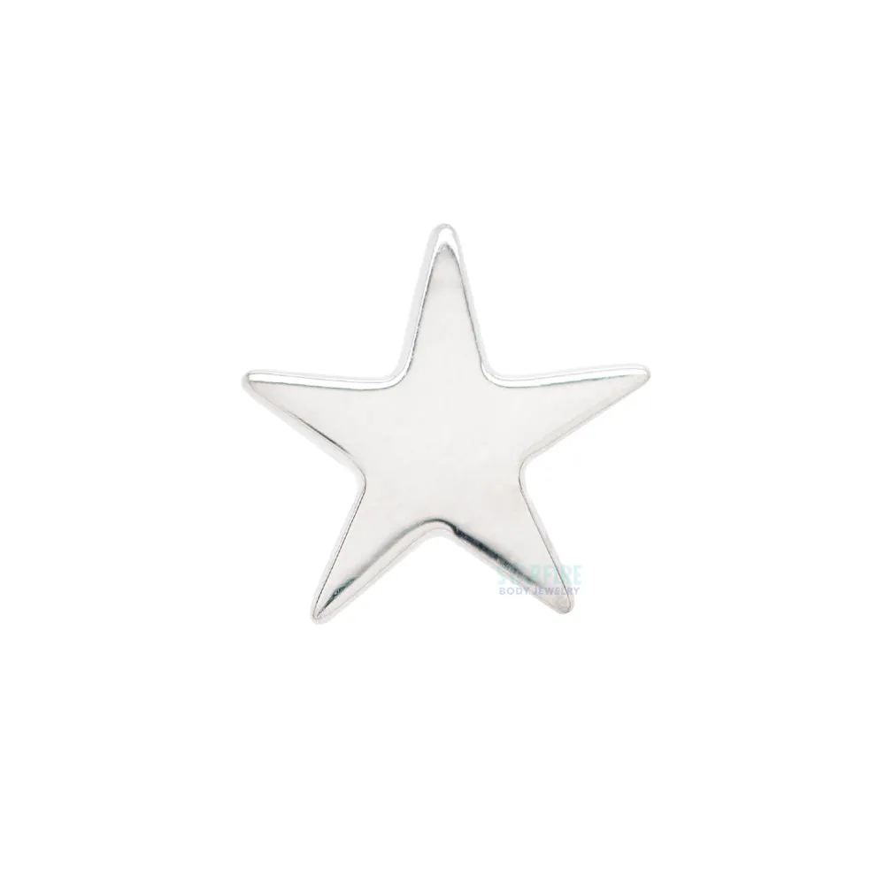 Gold Flat Star Pin without Thread