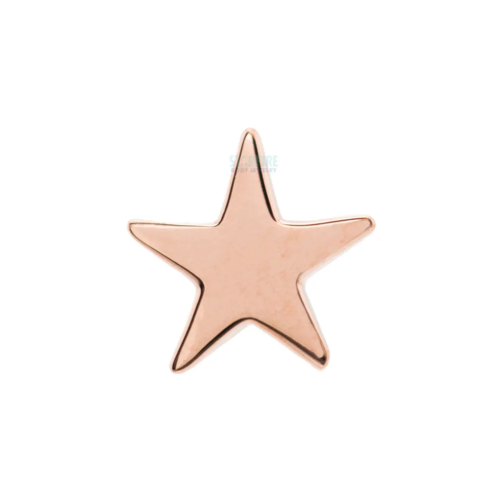 Gold Flat Star Pin without Thread