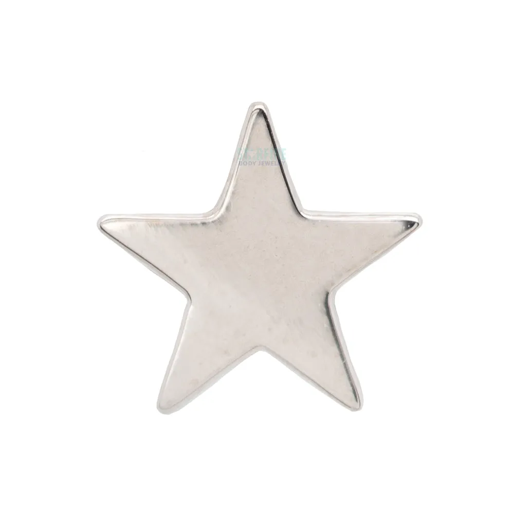 Gold Flat Star Pin without Thread