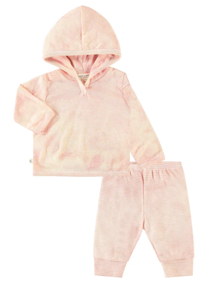 Toddler & Kid Stripe Rib Marble Hoodie and Jogger