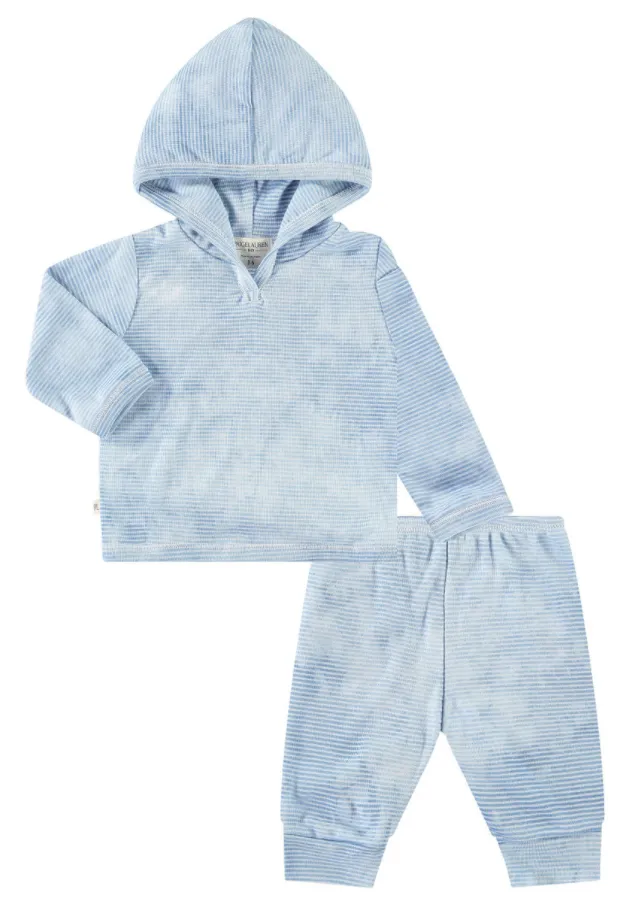 Toddler & Kid Stripe Rib Marble Hoodie and Jogger