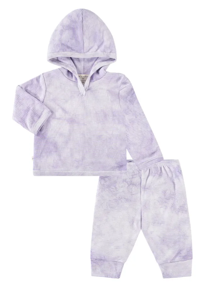 Toddler & Kid Stripe Rib Marble Hoodie and Jogger