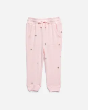 Toddler Girl Hacci Star Print Jogger