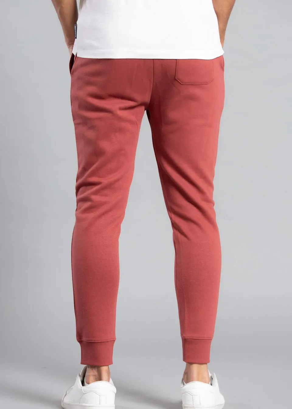 Tokyo Laundry Red Cotton Blend Staple Drawstring Joggers