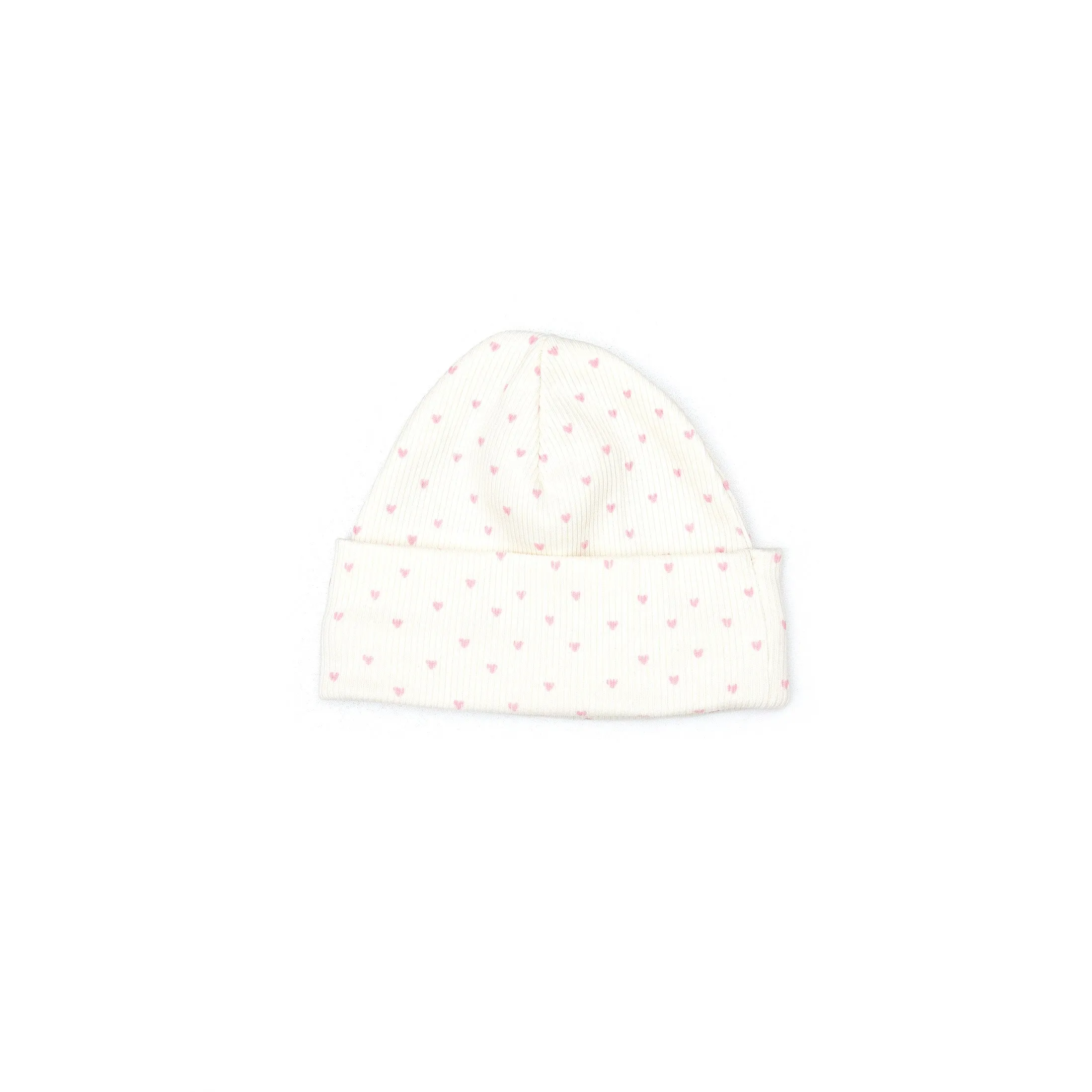 Tun Tun Baby 2Pc Ribbed Hearts Footie Hat