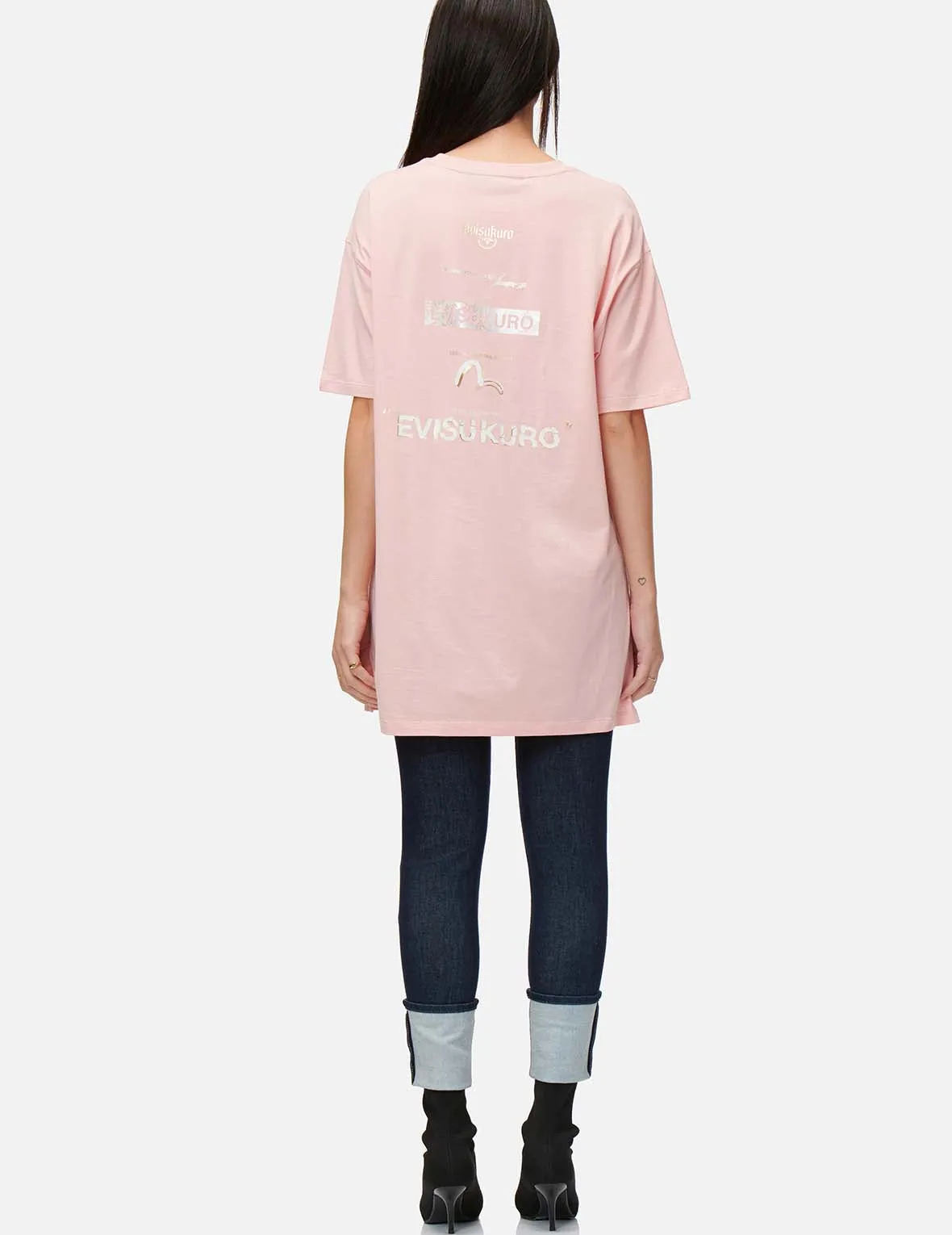 Ukiyo-E Infused Logo Label Print Oversized T-shirt