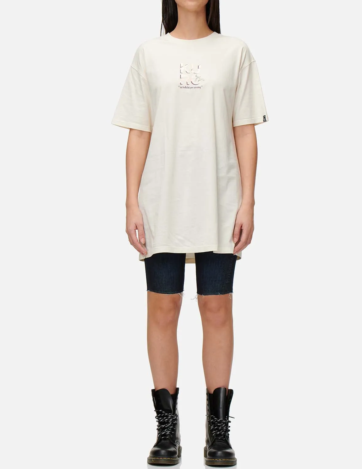 Ukiyo-E Infused Logo Label Print Oversized T-shirt