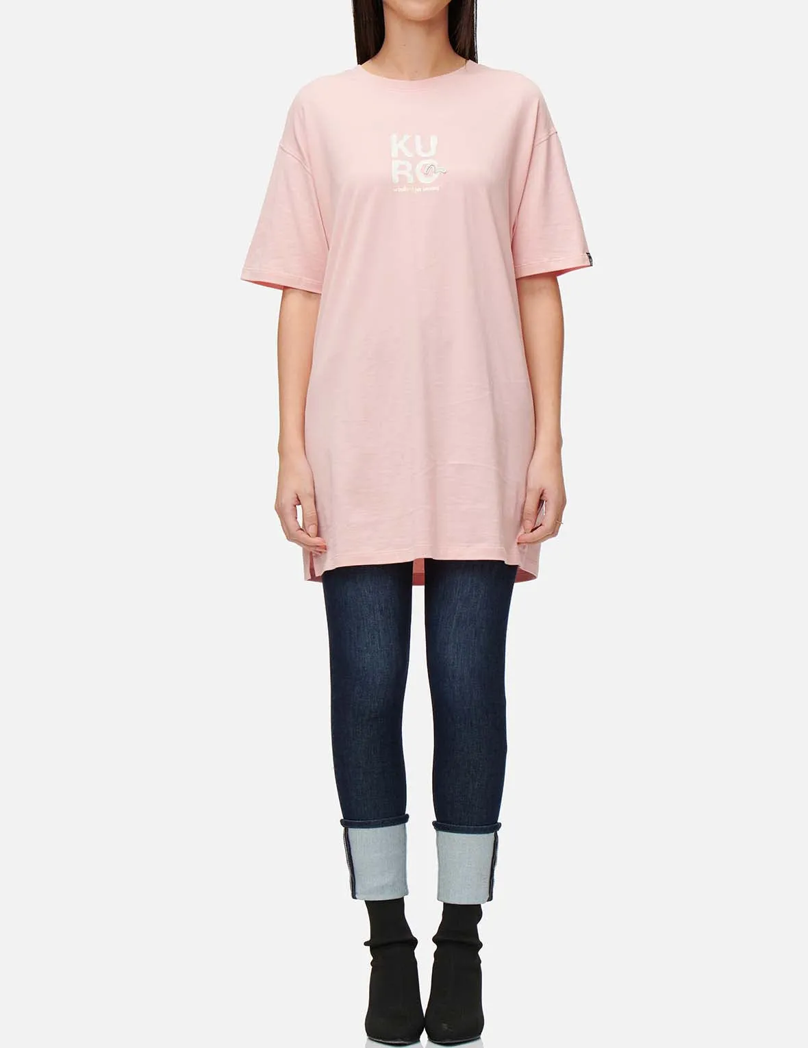 Ukiyo-E Infused Logo Label Print Oversized T-shirt