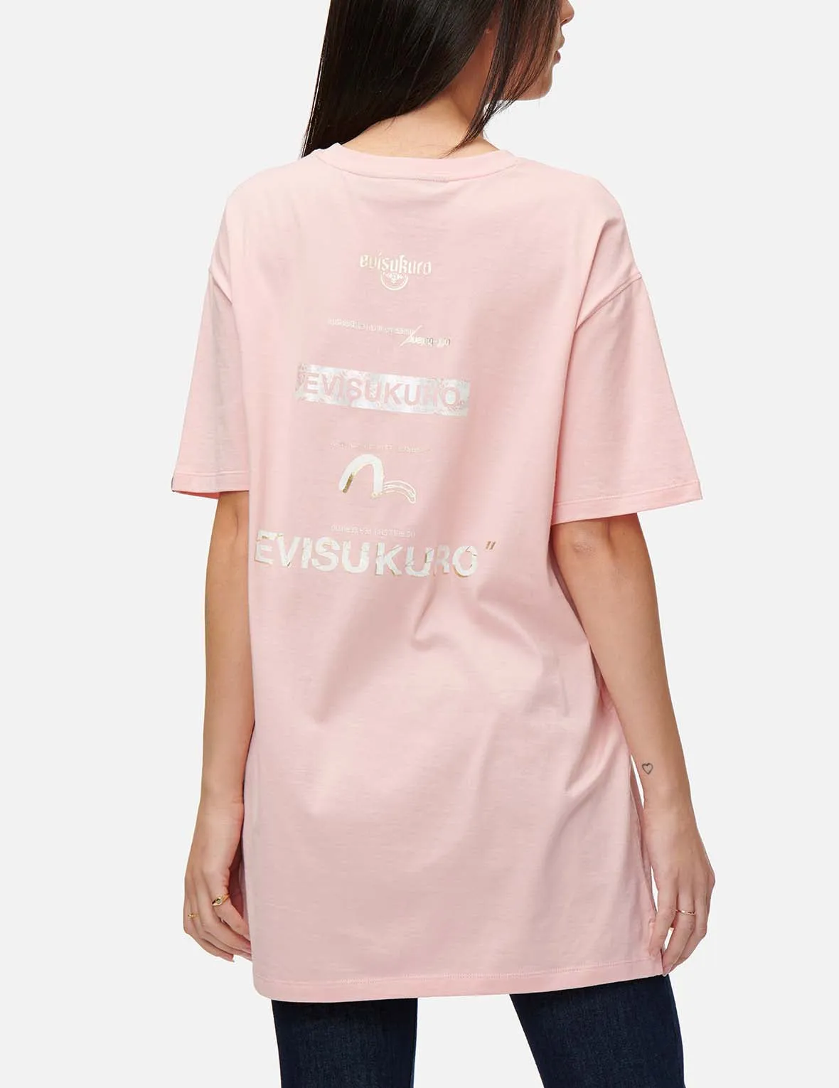 Ukiyo-E Infused Logo Label Print Oversized T-shirt