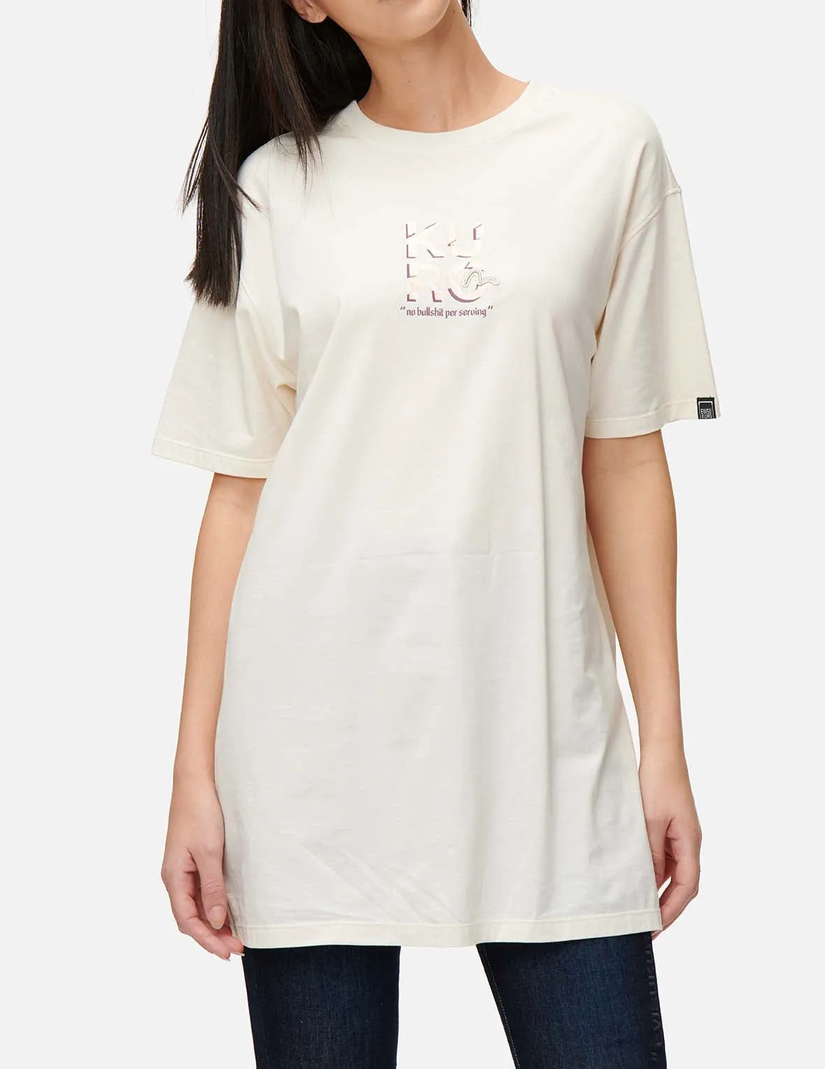 Ukiyo-E Infused Logo Label Print Oversized T-shirt