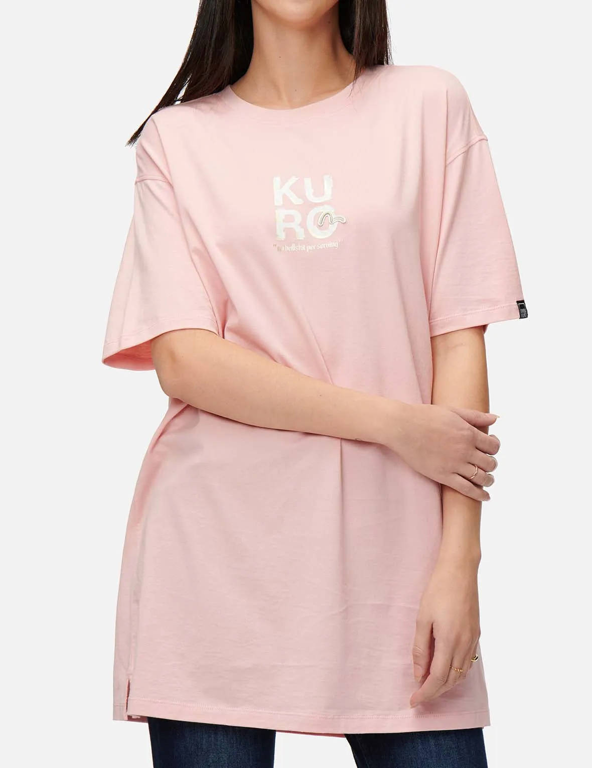 Ukiyo-E Infused Logo Label Print Oversized T-shirt