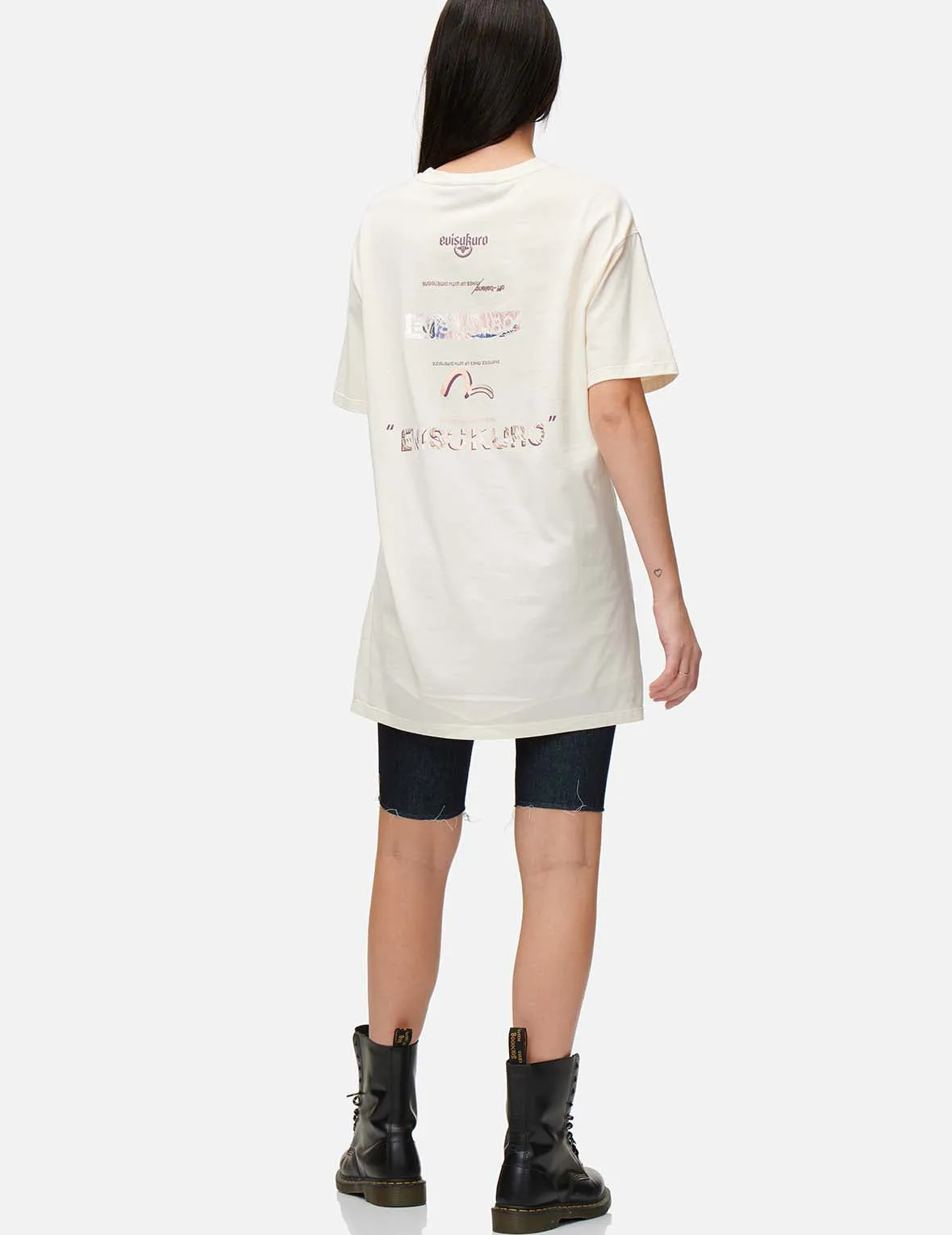 Ukiyo-E Infused Logo Label Print Oversized T-shirt