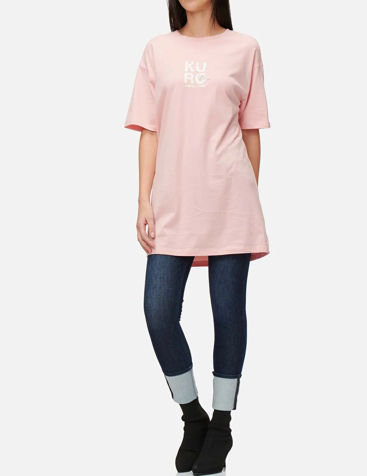 Ukiyo-E Infused Logo Label Print Oversized T-shirt