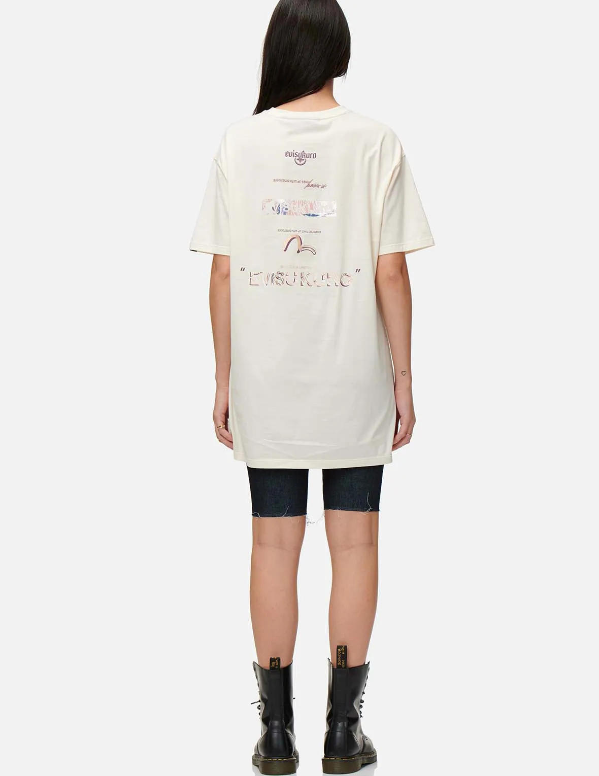 Ukiyo-E Infused Logo Label Print Oversized T-shirt