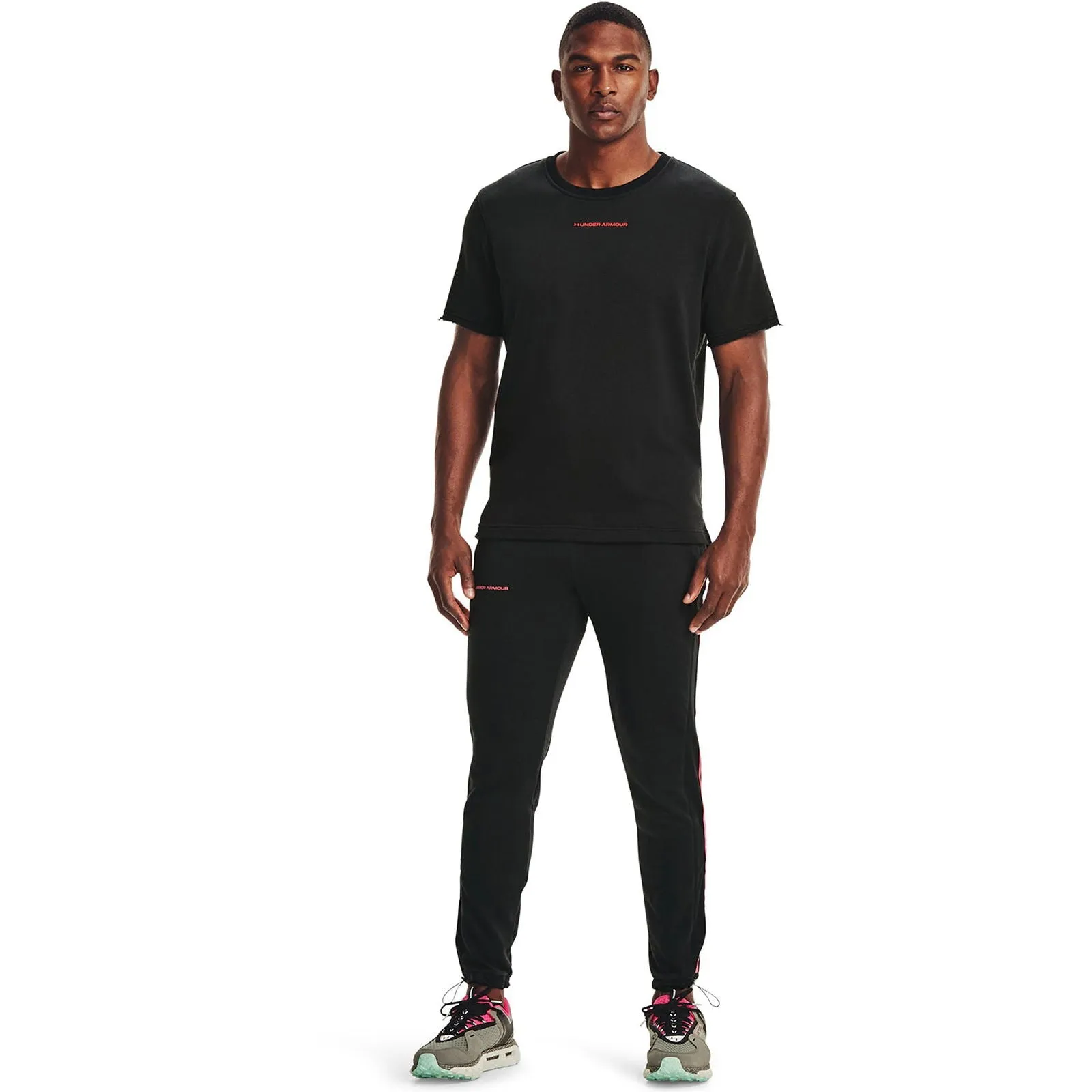 Under Armour UA Rival Terry AMP Joggers Pants - Black/Pink