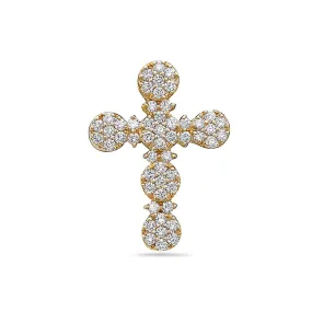 Cross Pendant 14K Yellow Gold with 0.85 CT Diamonds - Unisex