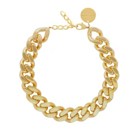 Vanessa Baroni Gold Flat Chain Necklace