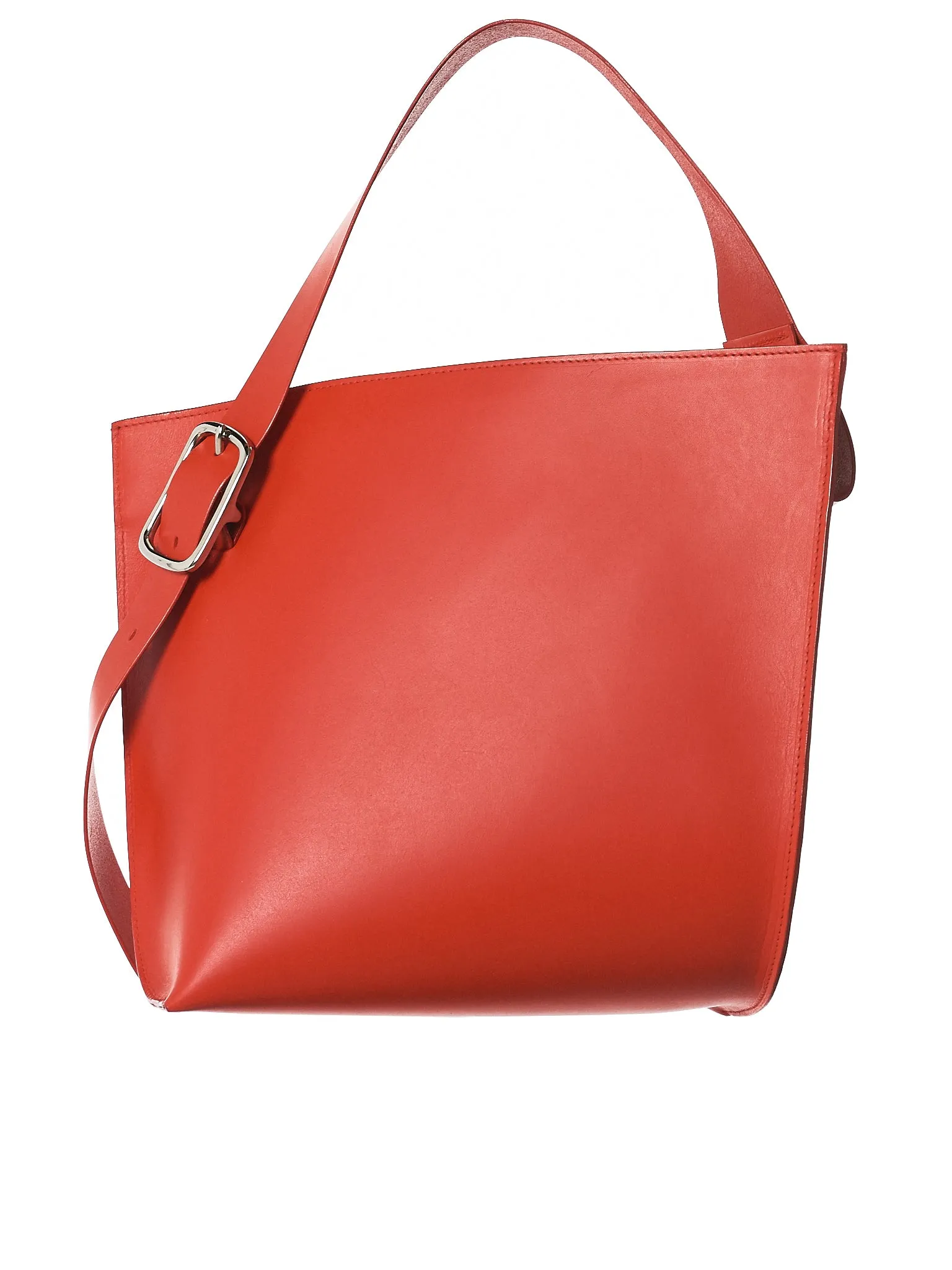 'Veiron' Twisted Shoulder Bag (L011705-VEIRON-RED)