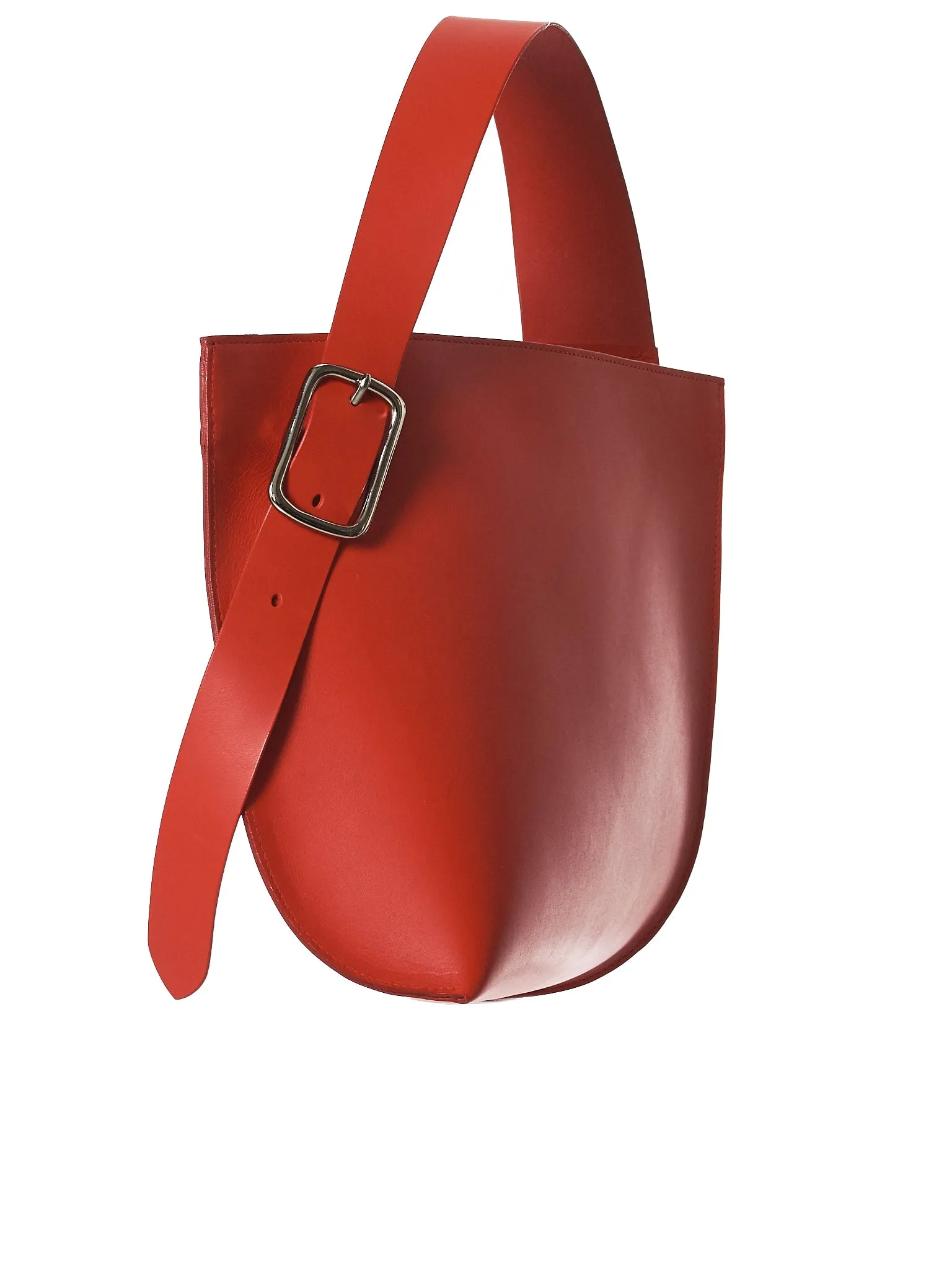 'Veiron' Twisted Shoulder Bag (L011705-VEIRON-RED)