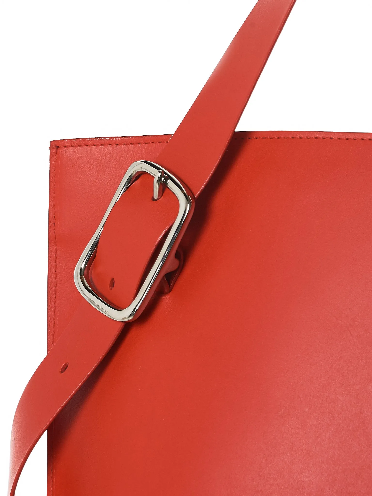 'Veiron' Twisted Shoulder Bag (L011705-VEIRON-RED)