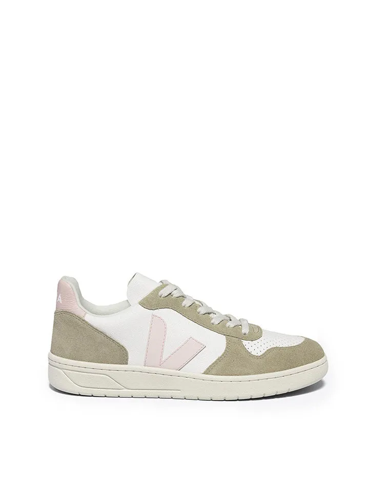 Veja V-10 Chromefree Leather White Petale Sahara Women's Sneakers