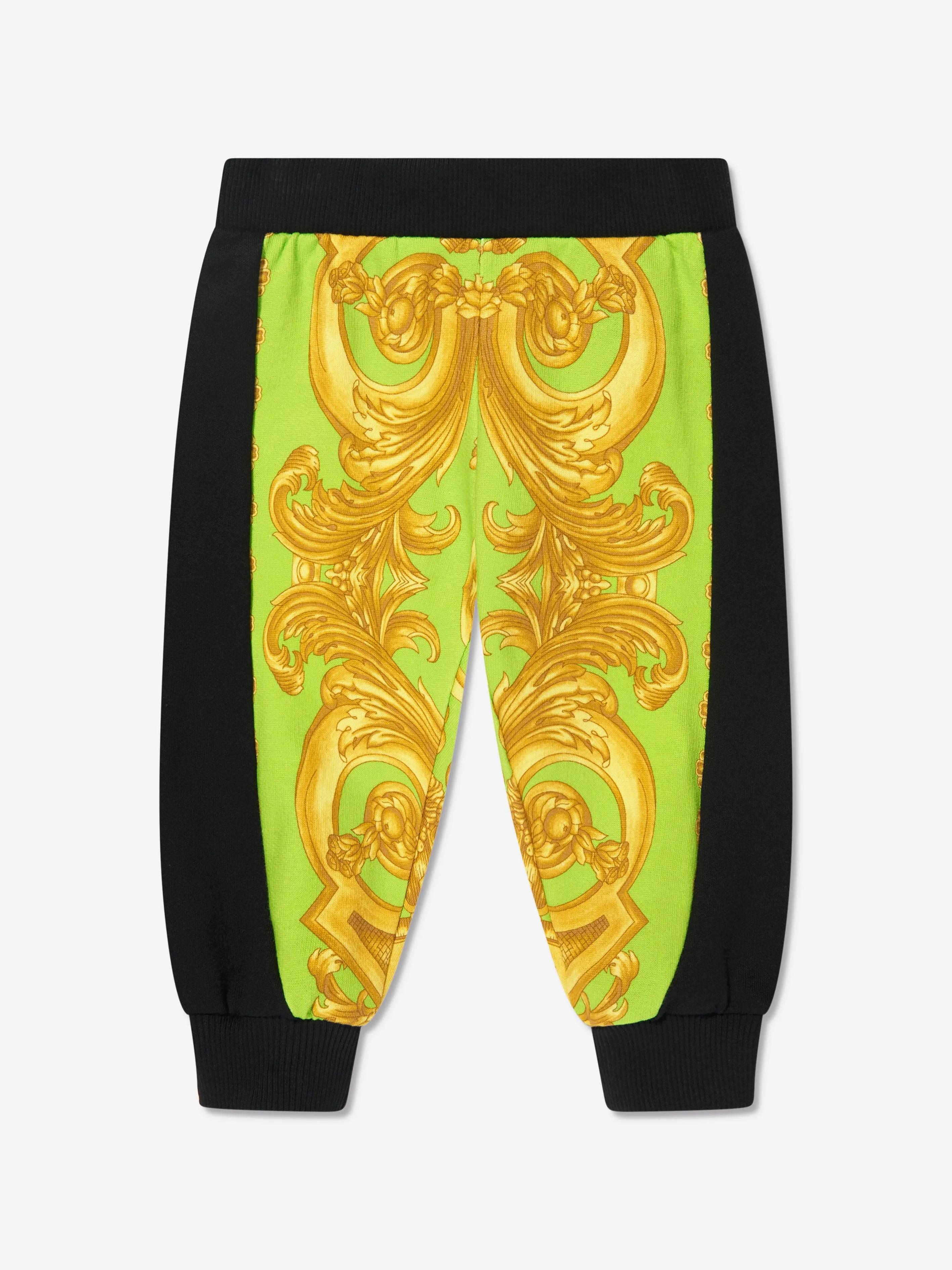 Versace Baby Boys Barocco Joggers in Lime