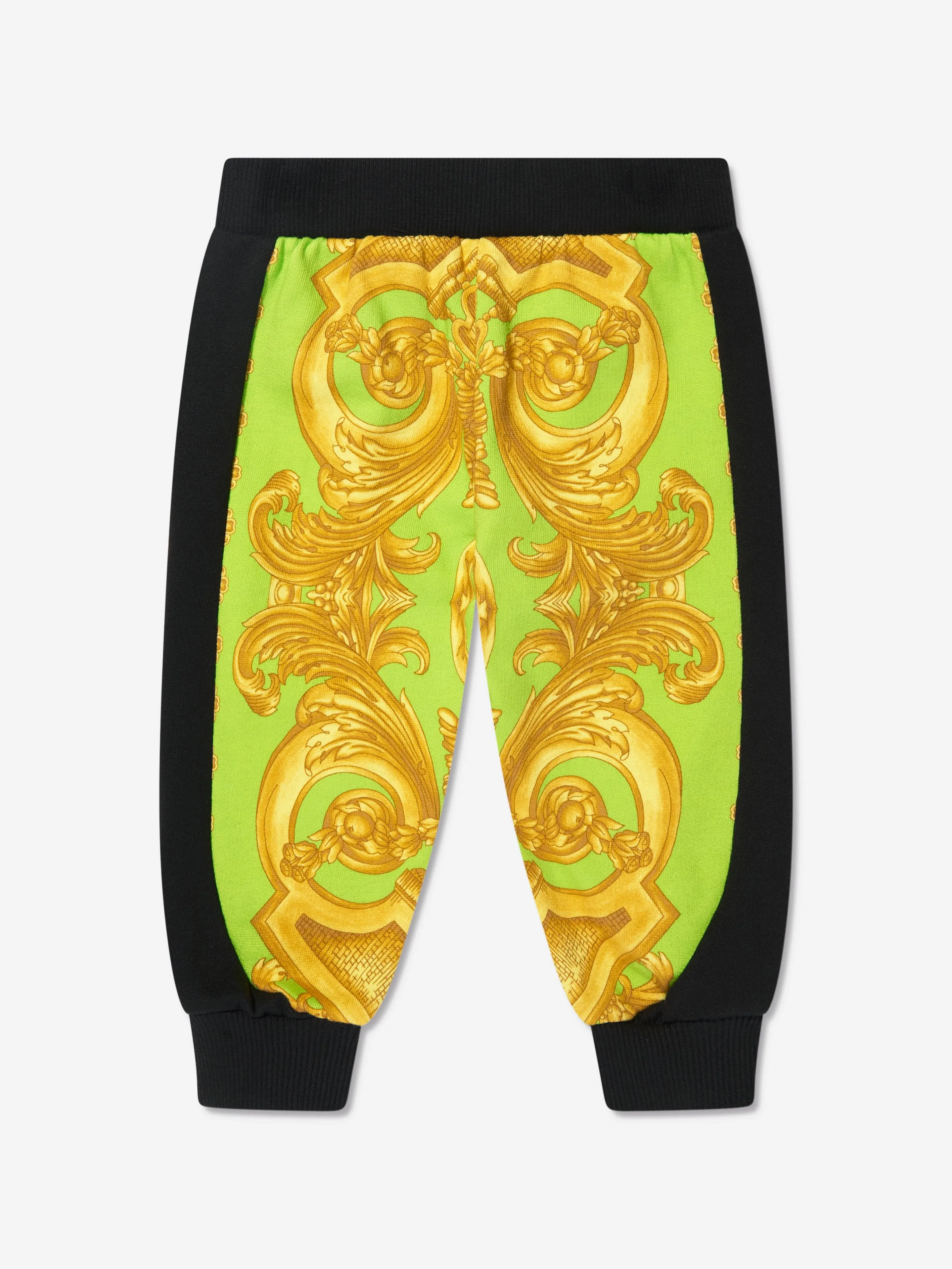 Versace Baby Boys Barocco Joggers in Lime